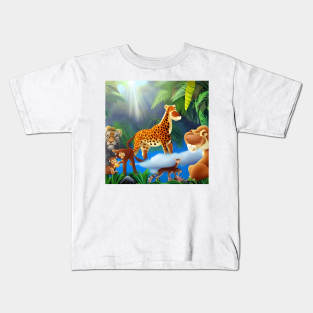 Crazy mixed animal print Kids T-Shirt